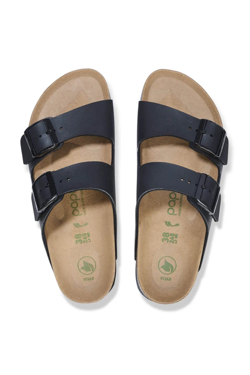 Papillio by Birkenstock Arizona Flex Platform Vegan Birko-Flor Sandals for Women in Black | 1027395