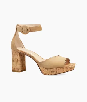 Pelle Moda - Aneko Platform Heeled Sandal - Latte