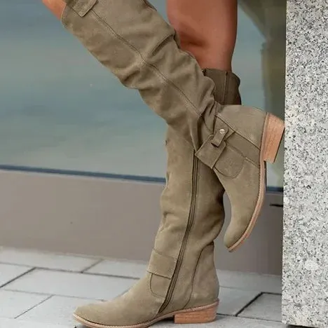 Phoebe | Retro High Knee Boots