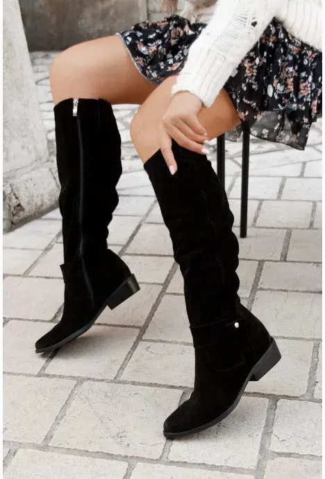 Phoebe | Retro High Knee Boots