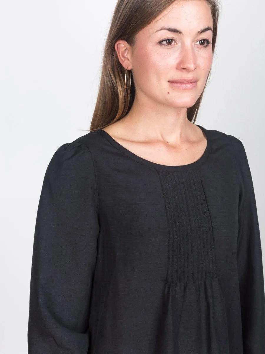 pintuck smock dress