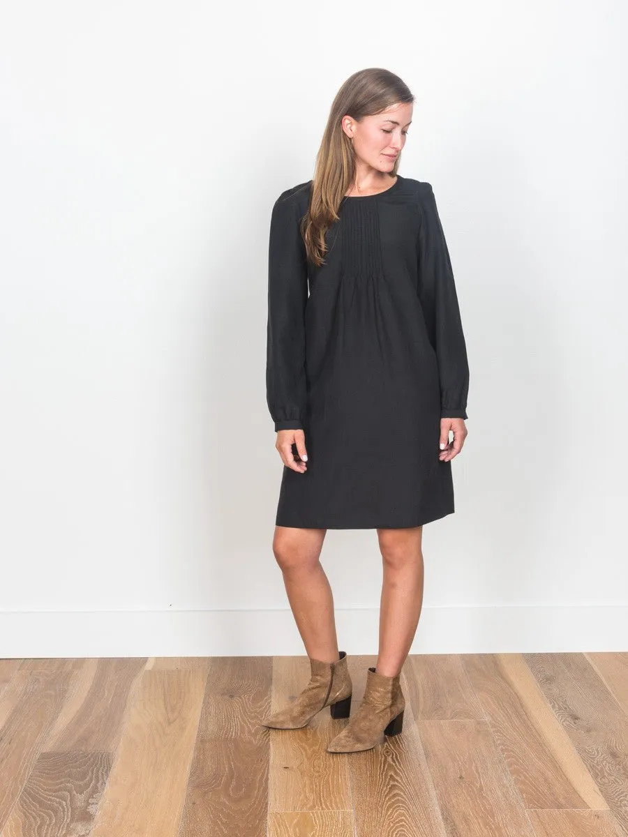 pintuck smock dress