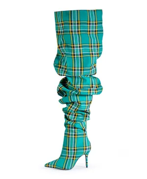 Plaid Boots (Green)