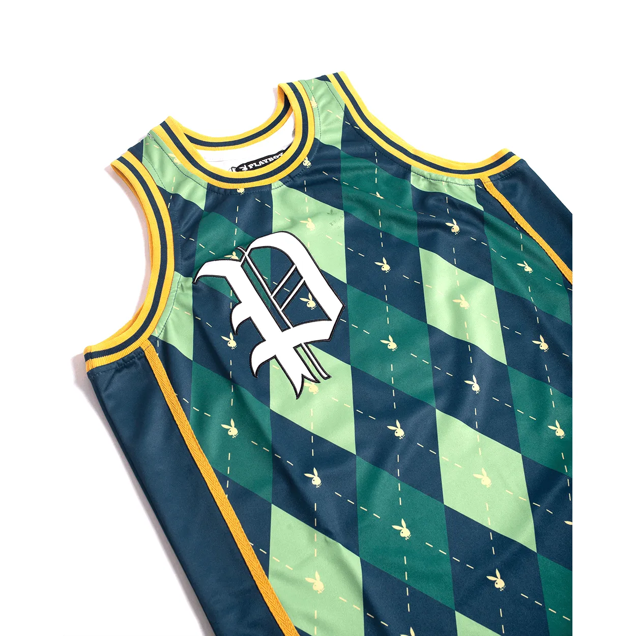 PLAYBOY ARGYLE PATTERN BASKETBALL JERSEY ARGYLE PATTERN