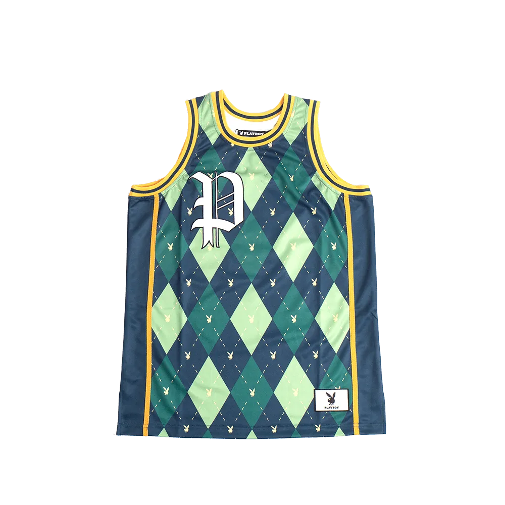 PLAYBOY ARGYLE PATTERN BASKETBALL JERSEY ARGYLE PATTERN