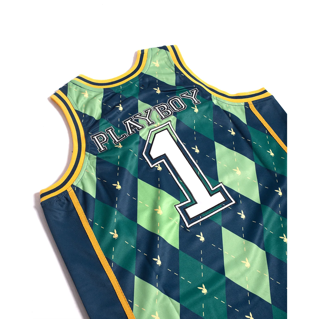 PLAYBOY ARGYLE PATTERN BASKETBALL JERSEY ARGYLE PATTERN