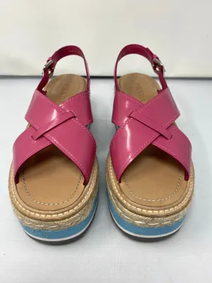 PRADA Foam Platform Pink Leather Sandals