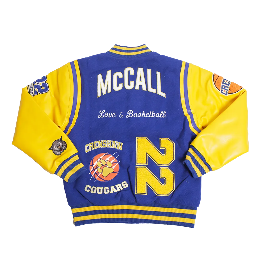 QUINCY MCCALL "22" LOVE AND BASKETBALL VARSITY JACKET