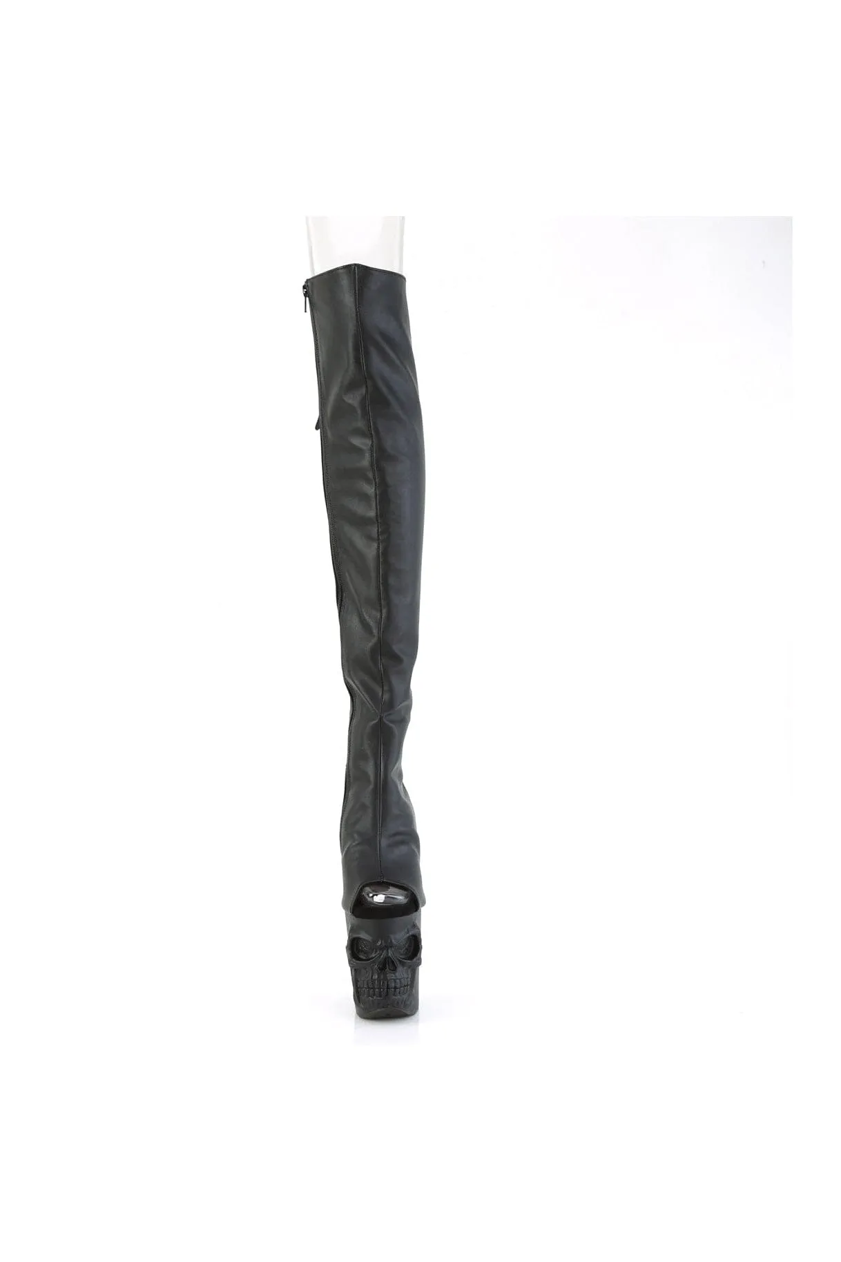 RAPTURE-3019 Black Faux Leather Knee Boot