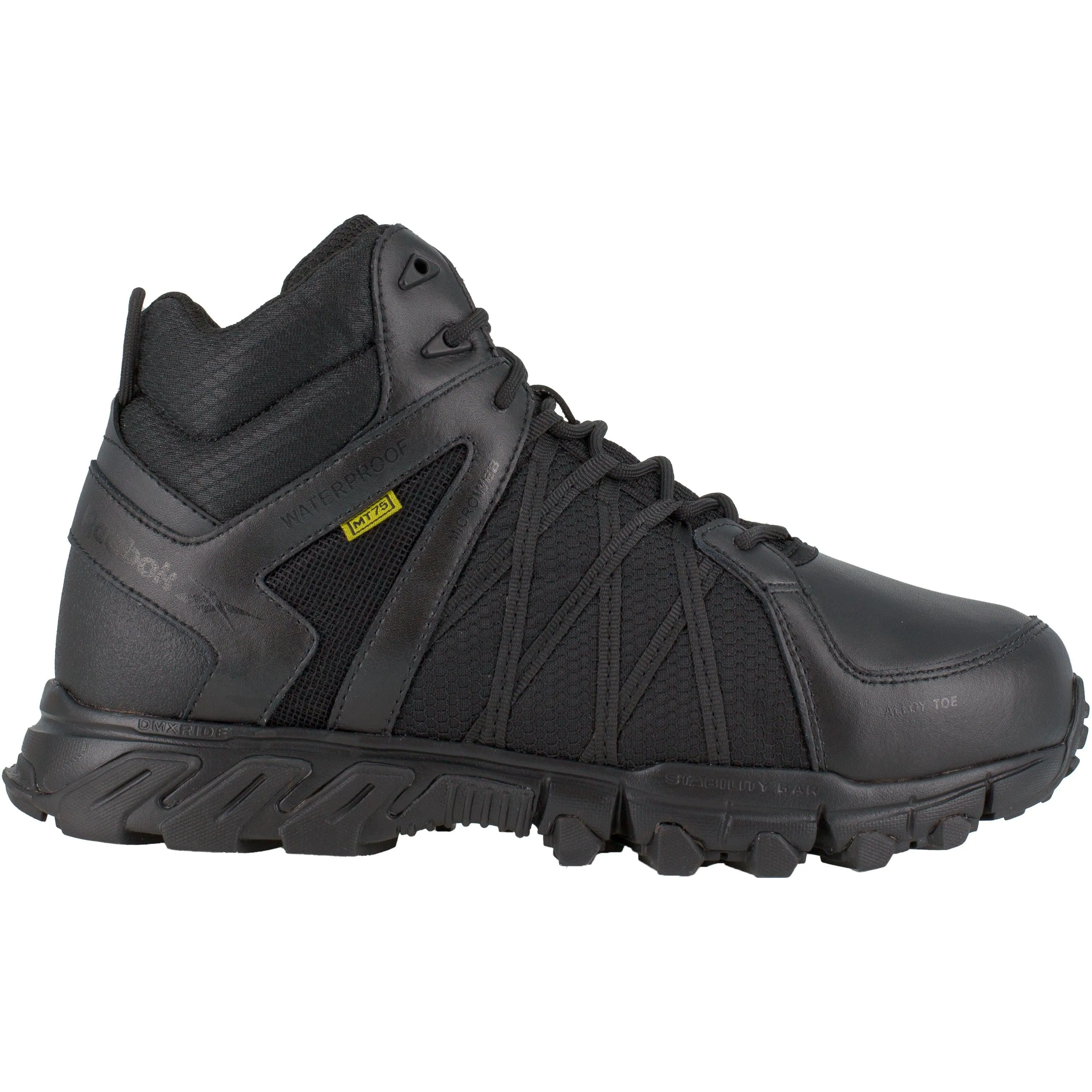 Reebok Men's Trailgrip Alloy Toe WP CushGuard Hiker Work Boot- Black- RB3405