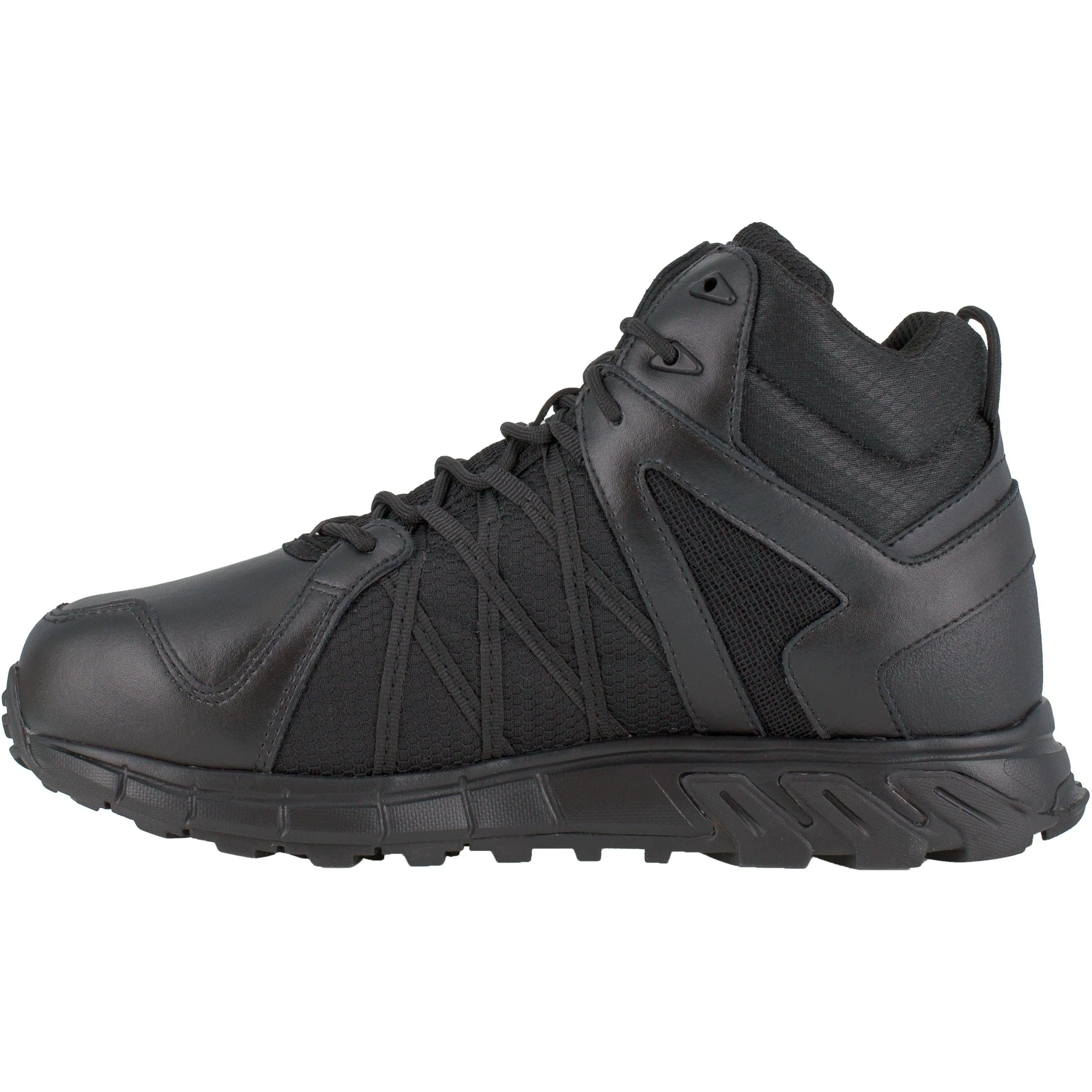 Reebok Men's Trailgrip Alloy Toe WP CushGuard Hiker Work Boot- Black- RB3405