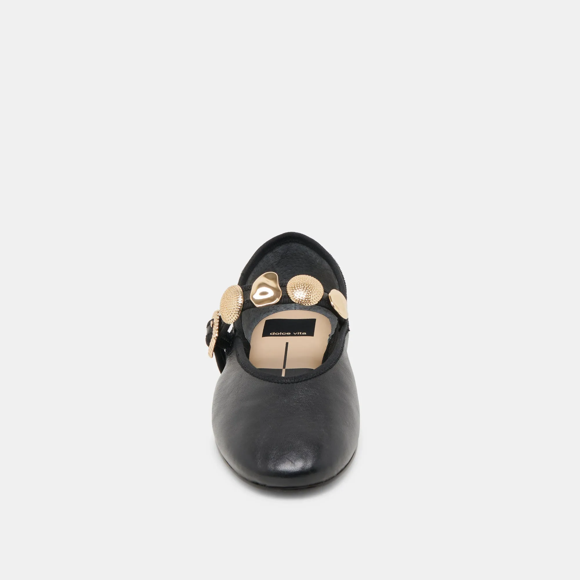 RELAN BALLET FLATS BLACK LEATHER