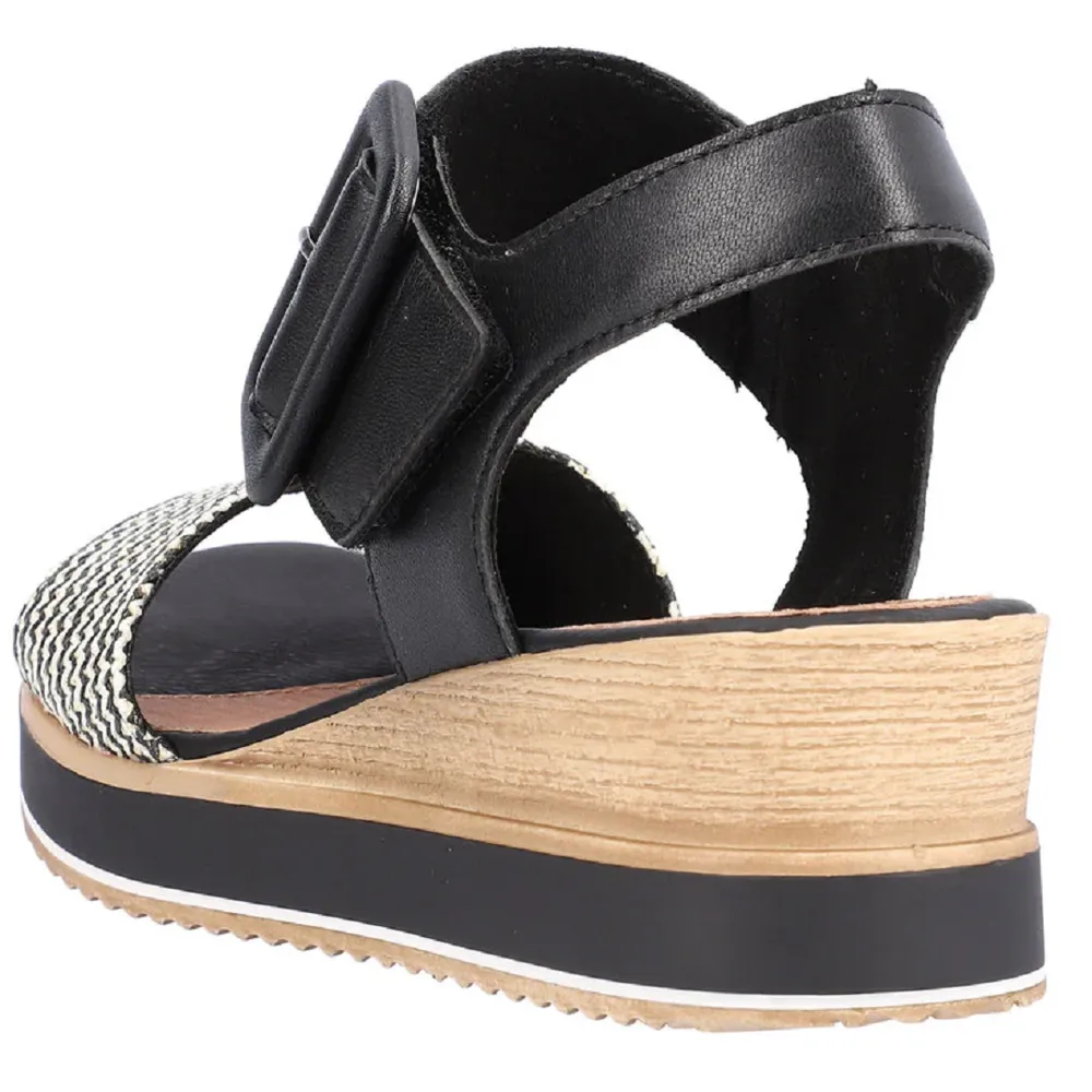 Remonte D6453 (Akan) Black Sandals