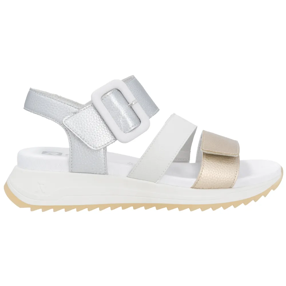Rieker W2950-90 (Denise) Gold/Paper/Silber Sandals