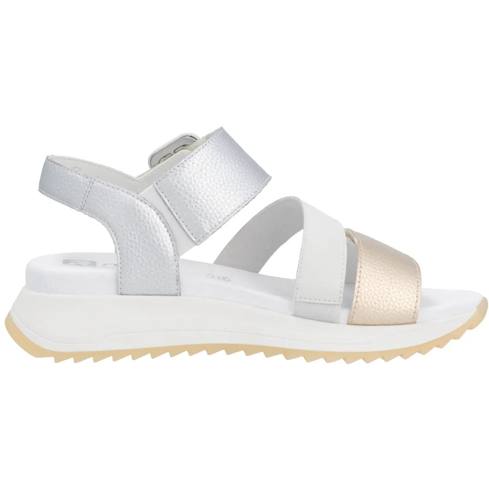 Rieker W2950-90 (Denise) Gold/Paper/Silber Sandals