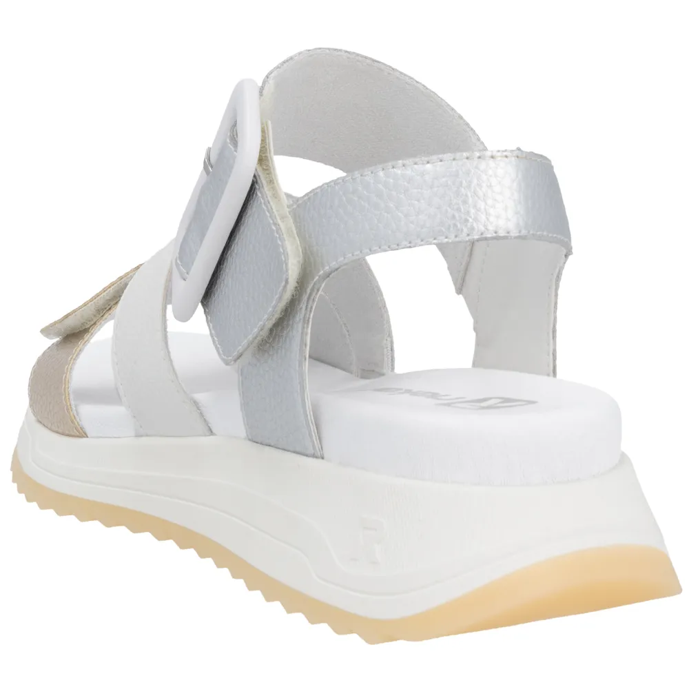 Rieker W2950-90 (Denise) Gold/Paper/Silber Sandals