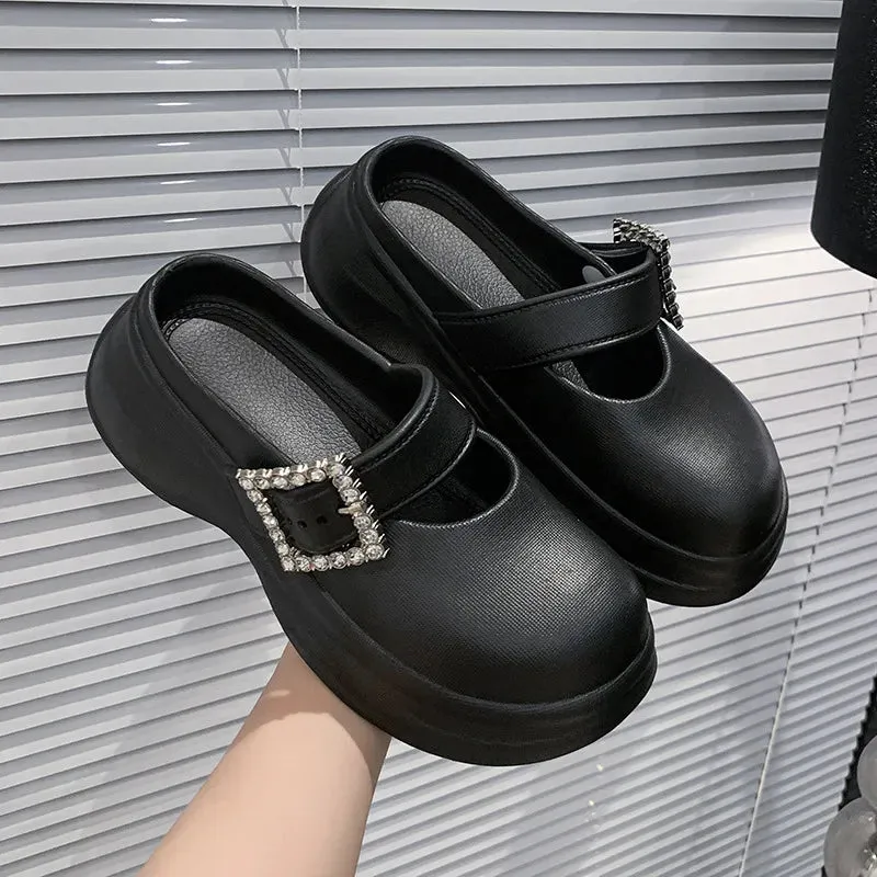 Round Toe Platform Sandals
