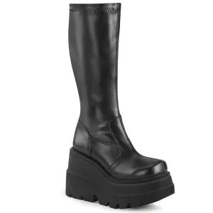 SHAKER-65  Black Stretch Vegan Leather