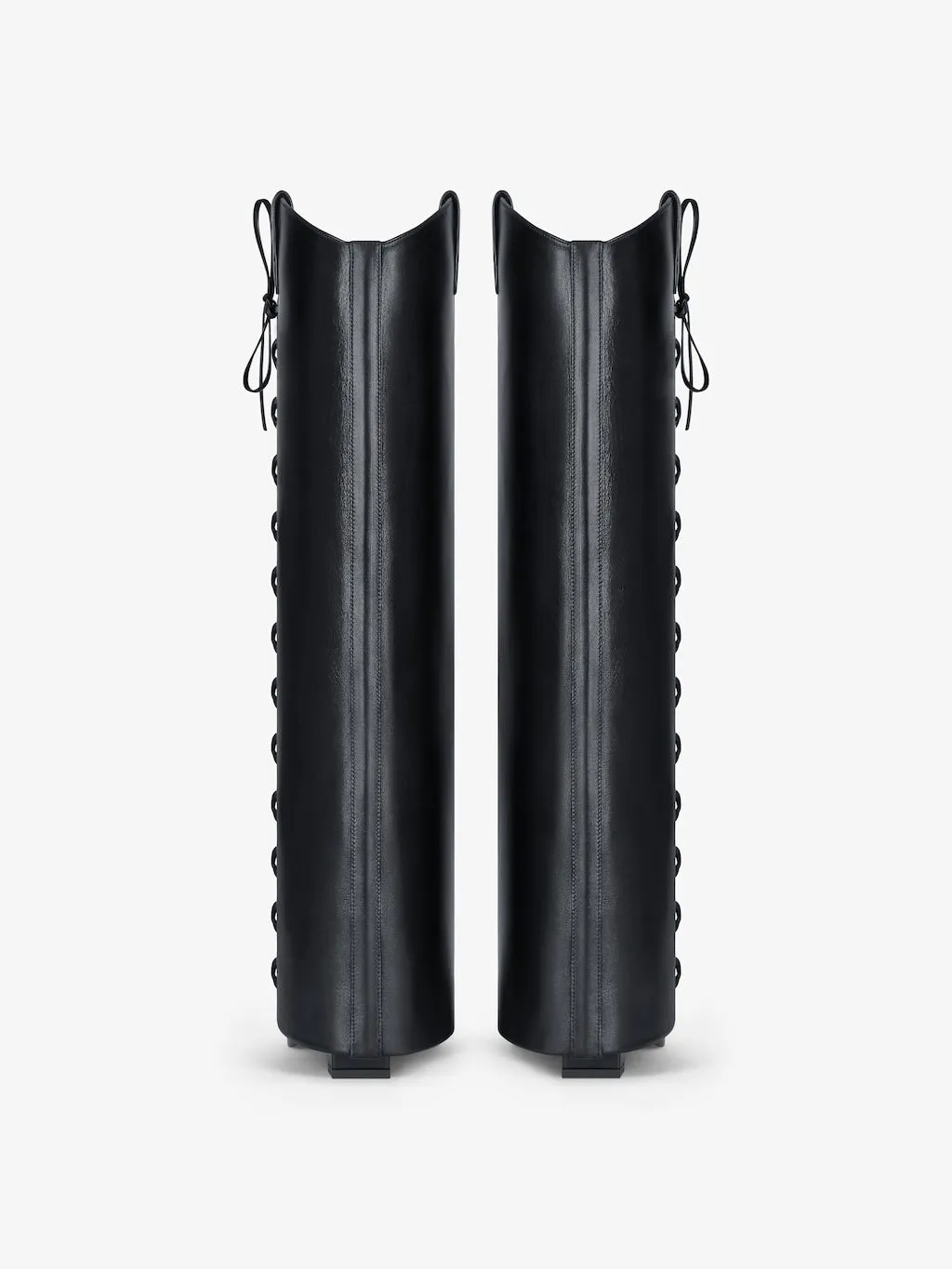 Shark Lock Cowboy boots in corset style leather