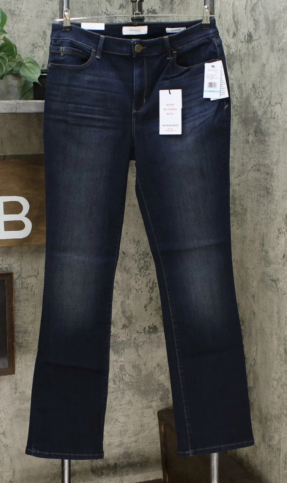 Skinnygirl Women's Bryn Micro Boot Cut Jeans