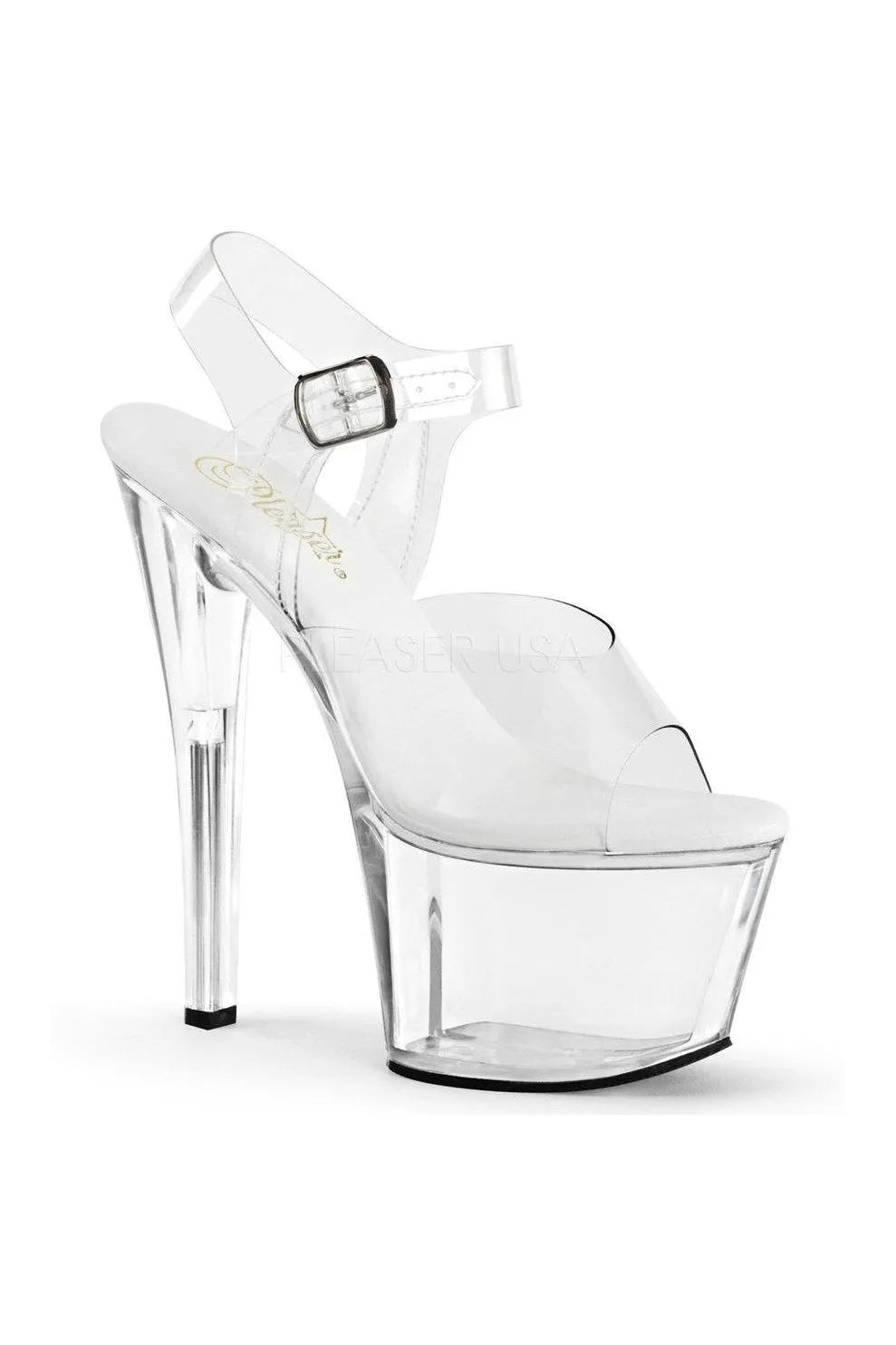 SKY-308VL Platform Sandal  | Clear Vinyl