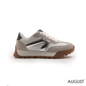 SNEAKERS NYLON-BLEND AND TRIMMED WITH LEATHER AND SUEDE RUBBER SOLE
