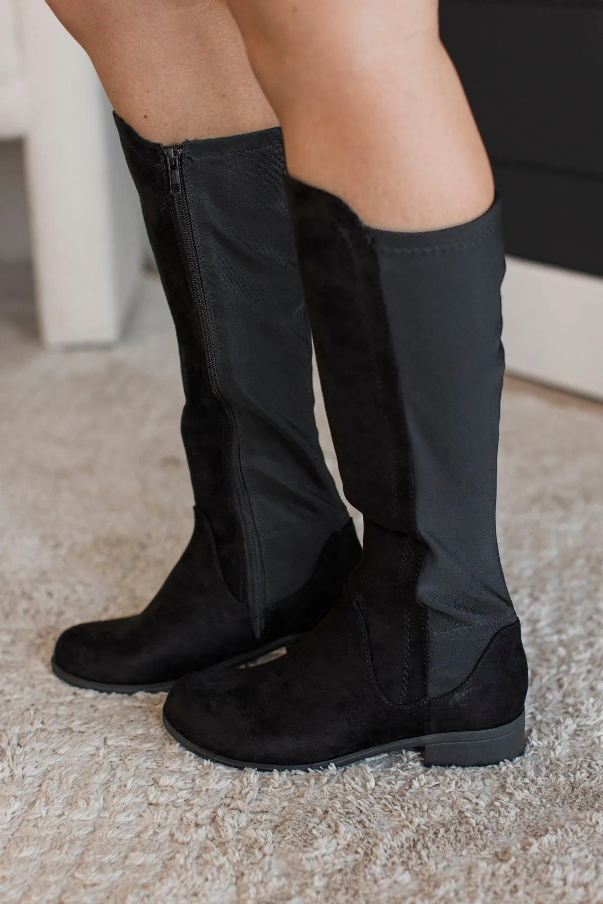 Soda Cheese Boots- Black