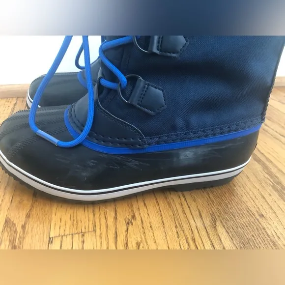 Sorel Youth Big Kids Navy Blue/Black Waterproof Boots Sz 6