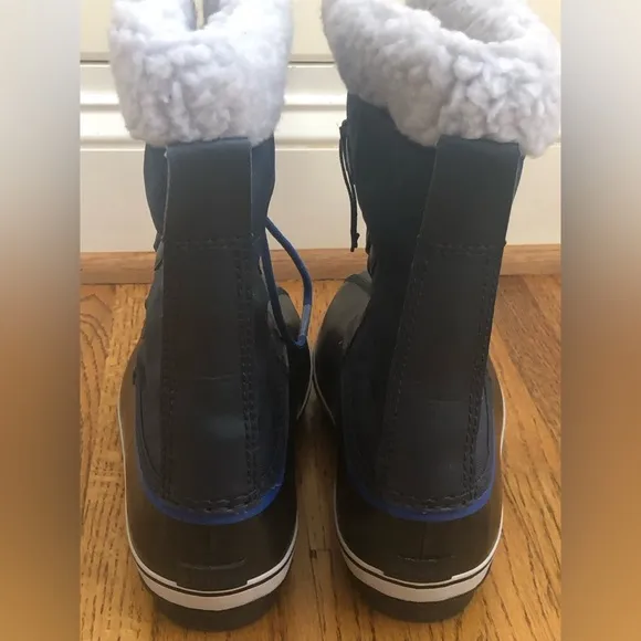 Sorel Youth Big Kids Navy Blue/Black Waterproof Boots Sz 6
