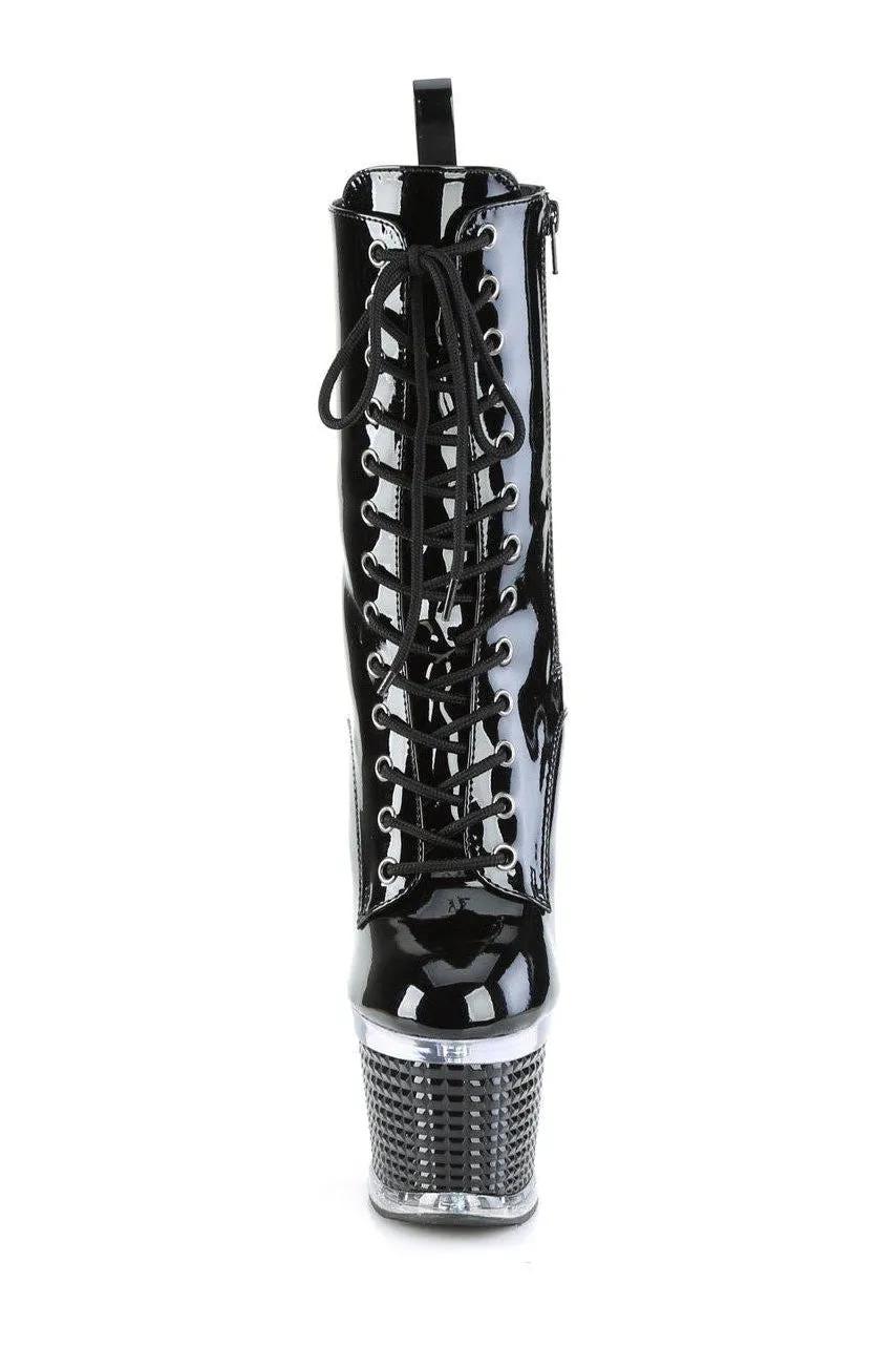 SPECTATOR-1040 Knee Boot | Black Patent