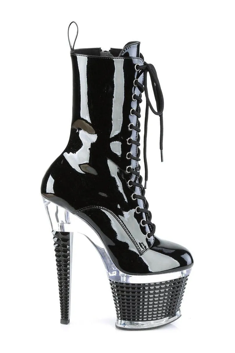SPECTATOR-1040 Knee Boot | Black Patent