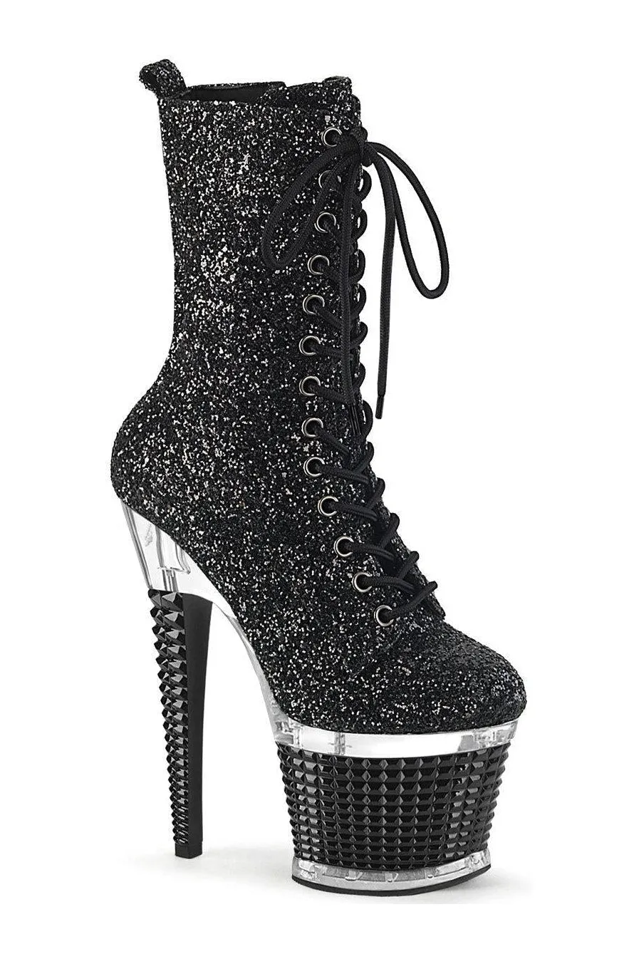 SPECTATOR-1040G Knee Boot | Black Glitter