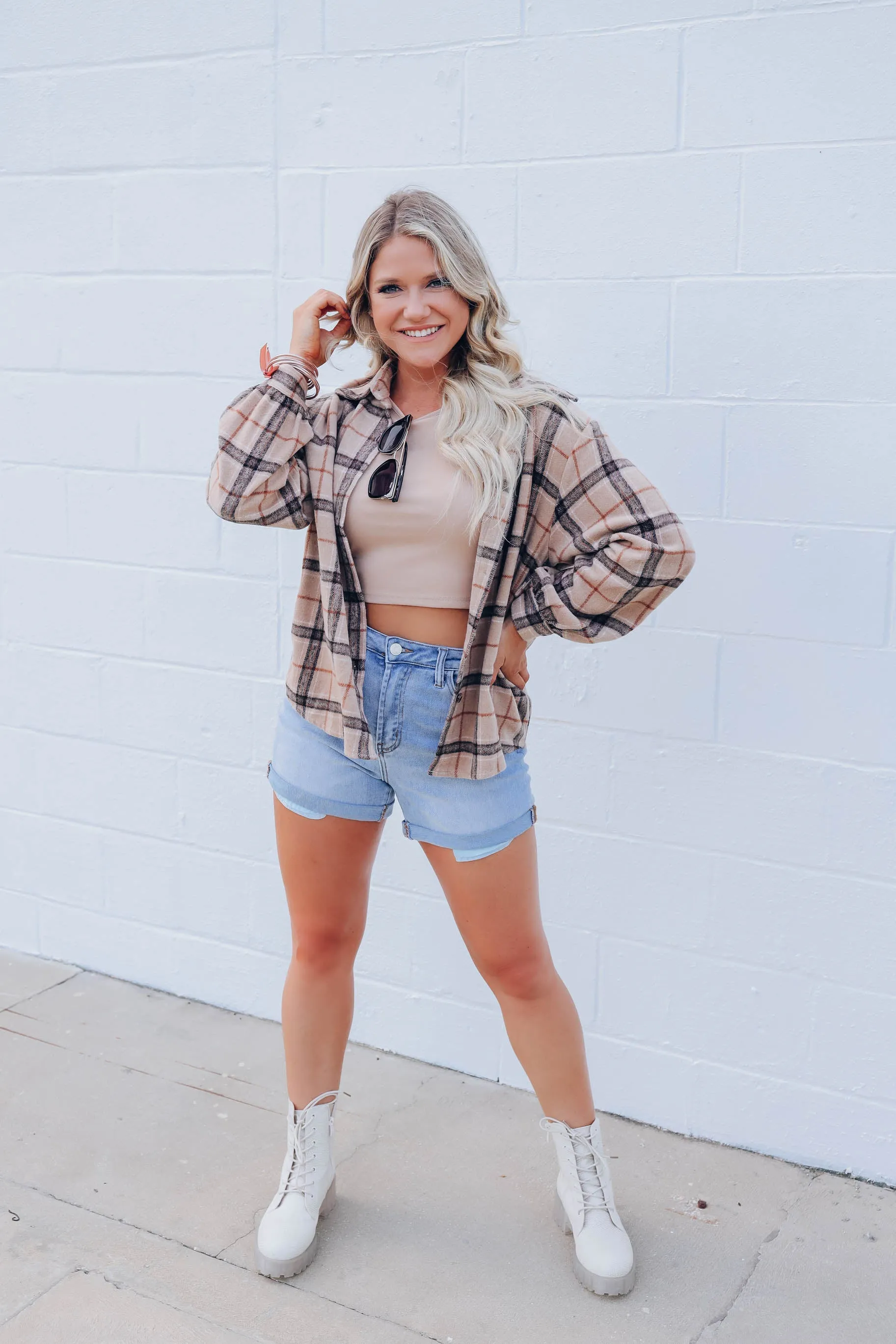 Spencer Plaid Button Down Flannel - Brown