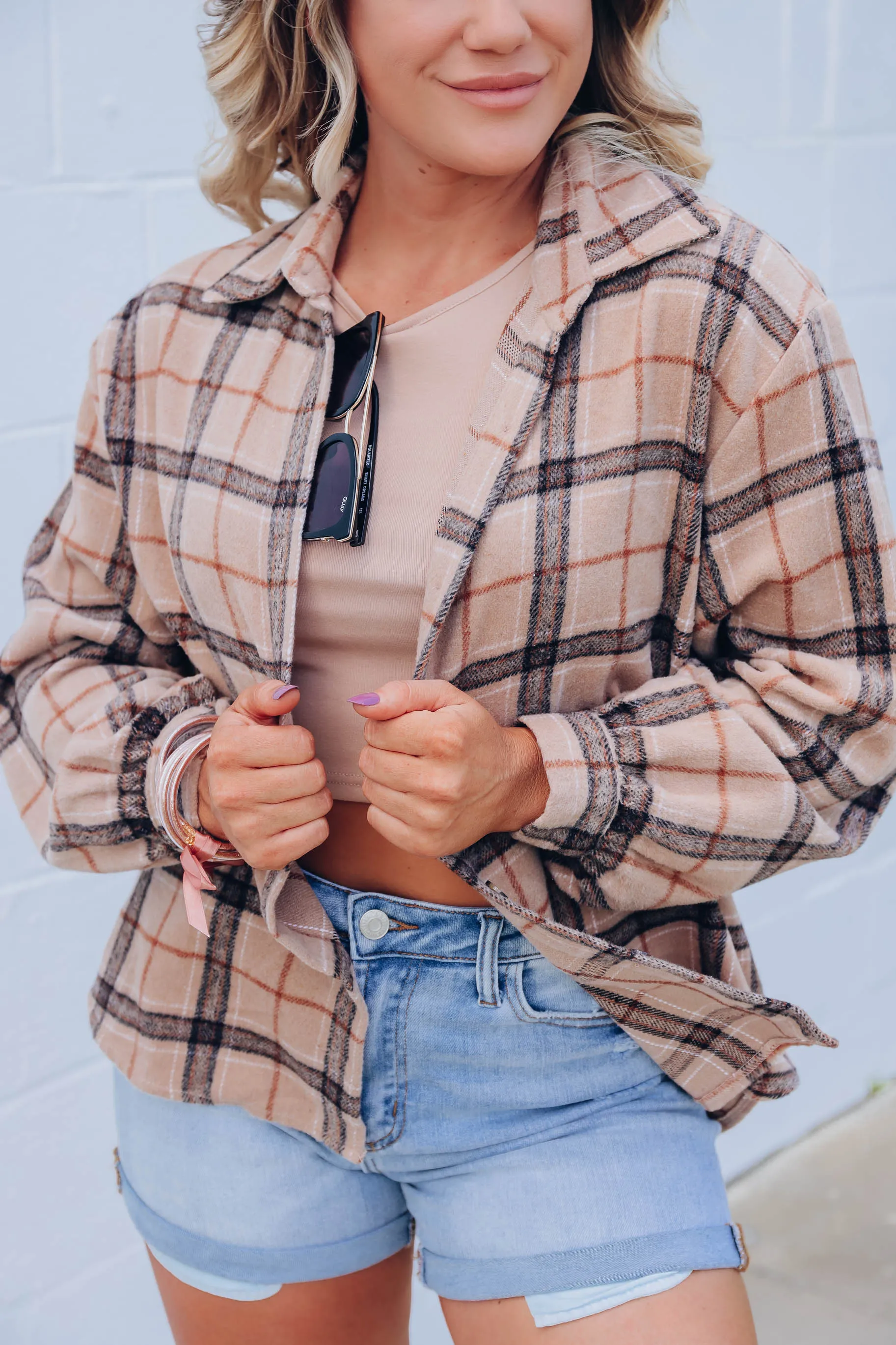 Spencer Plaid Button Down Flannel - Brown