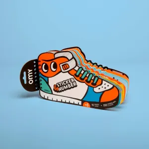 Spiral Sticker by number book: Sneakers