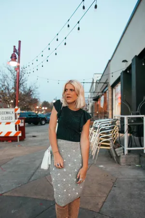 Sweet Romance Pom Knit Skirt