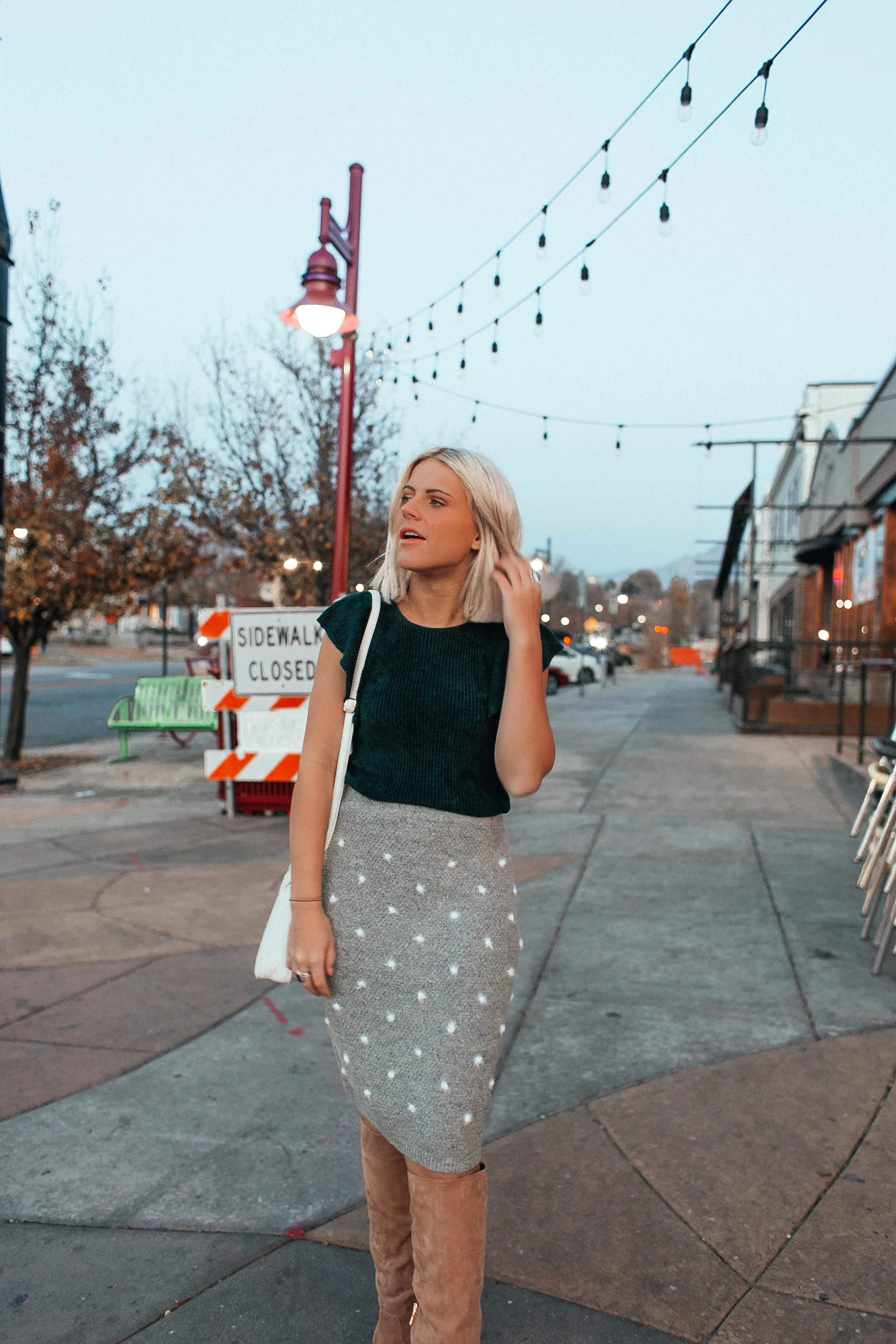 Sweet Romance Pom Knit Skirt