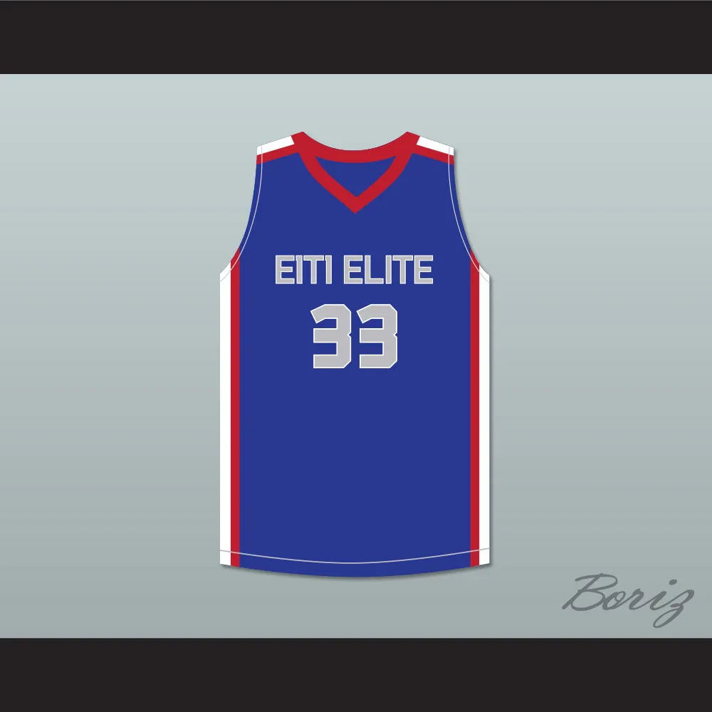 Tacko Fall 33 Each 1 Teach 1 Elite AAU Blue Basketball Jersey 2