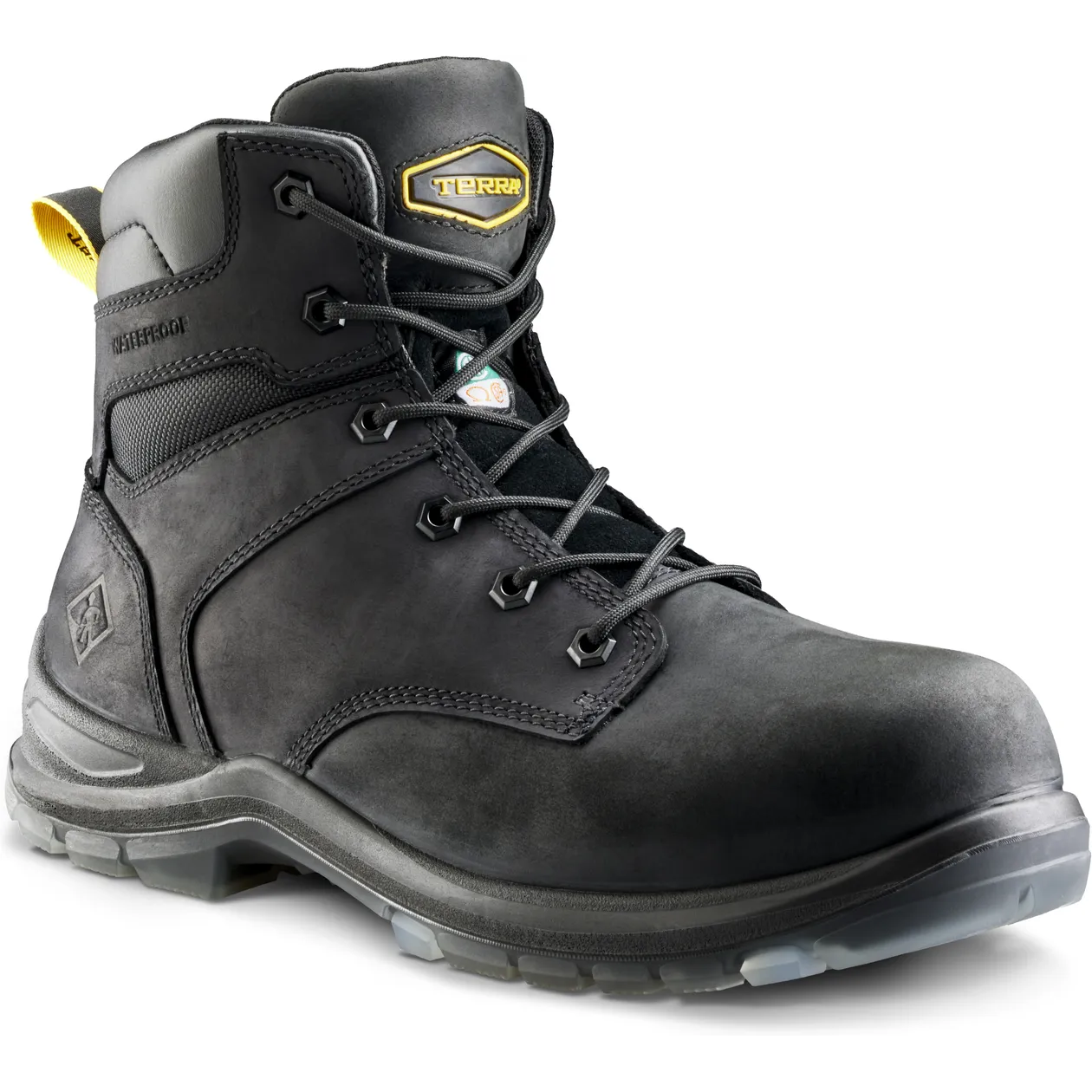 Terra Men's Byrne 6" Comp Toe WP Safety Work Boot- Black- 839BBK