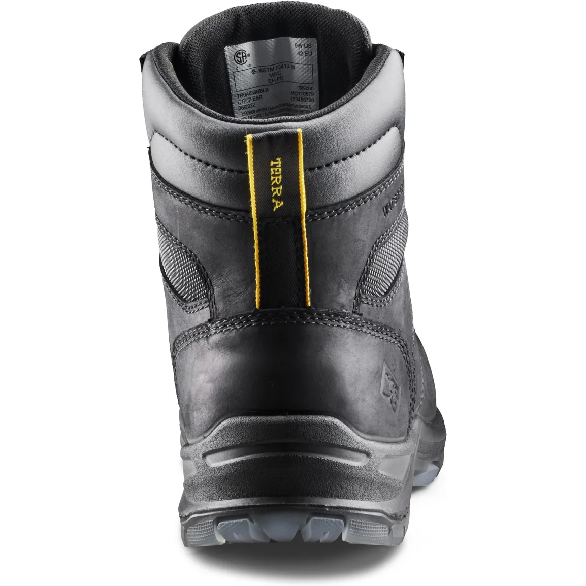 Terra Men's Byrne 6" Comp Toe WP Safety Work Boot- Black- 839BBK