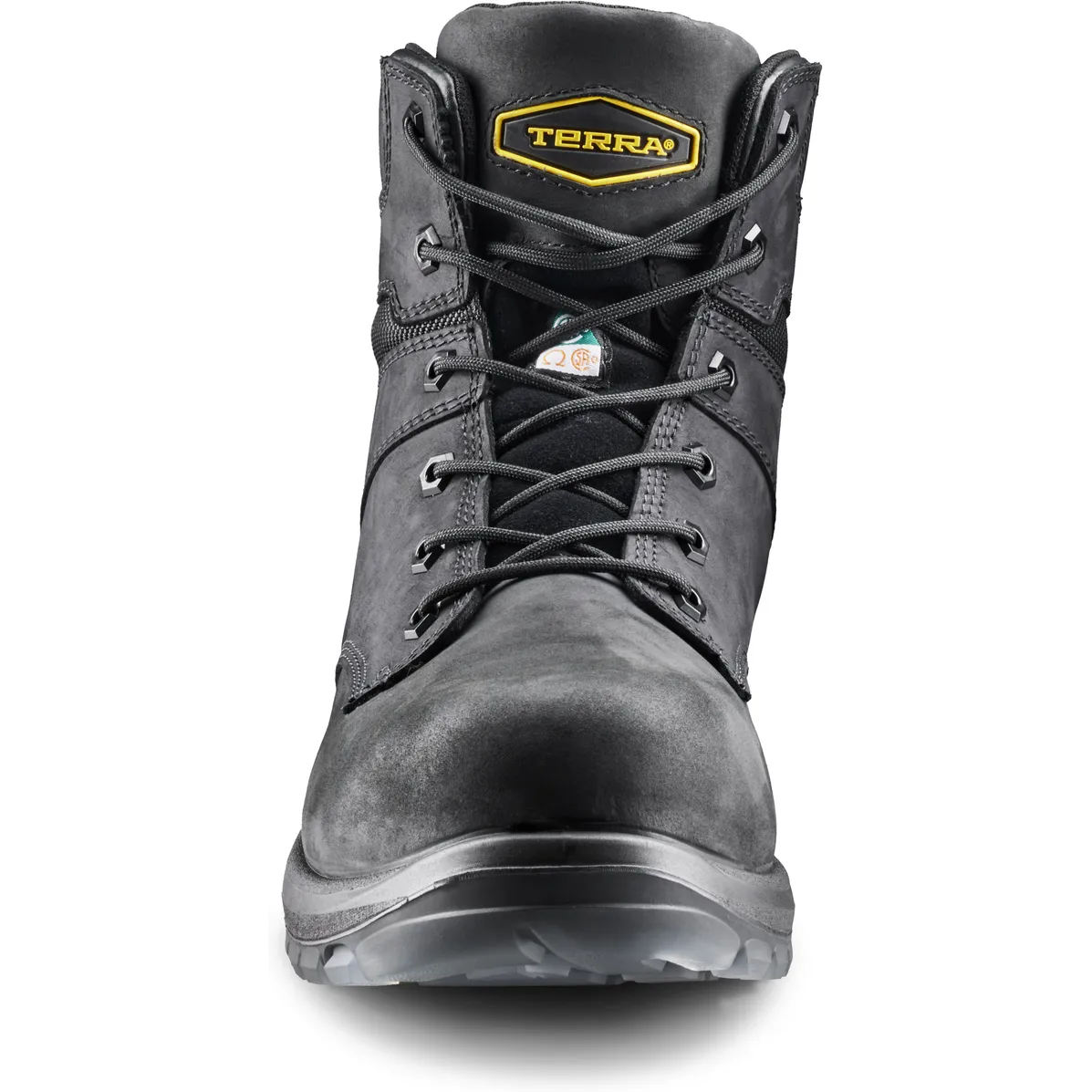 Terra Men's Byrne 6" Comp Toe WP Safety Work Boot- Black- 839BBK