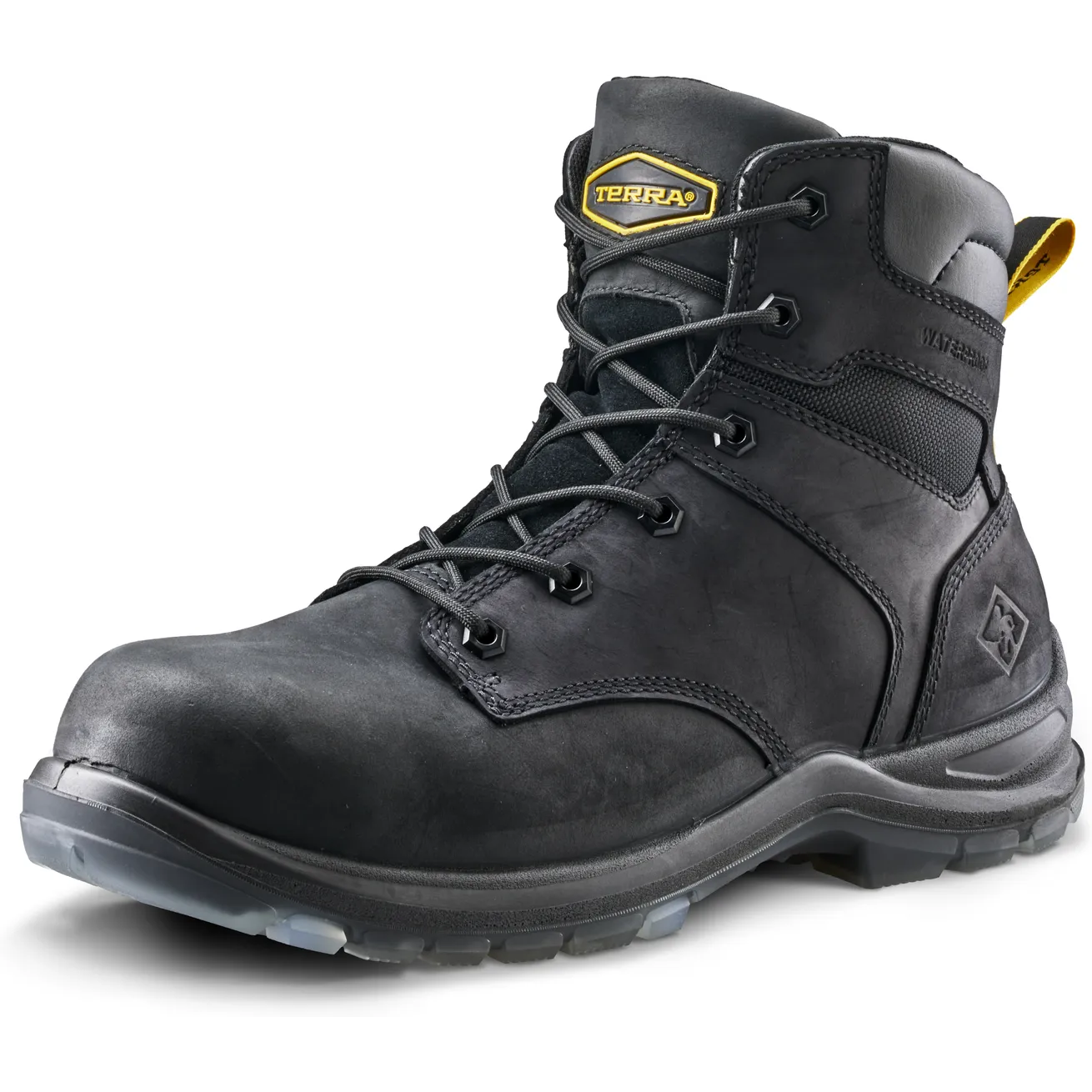 Terra Men's Byrne 6" Comp Toe WP Safety Work Boot- Black- 839BBK