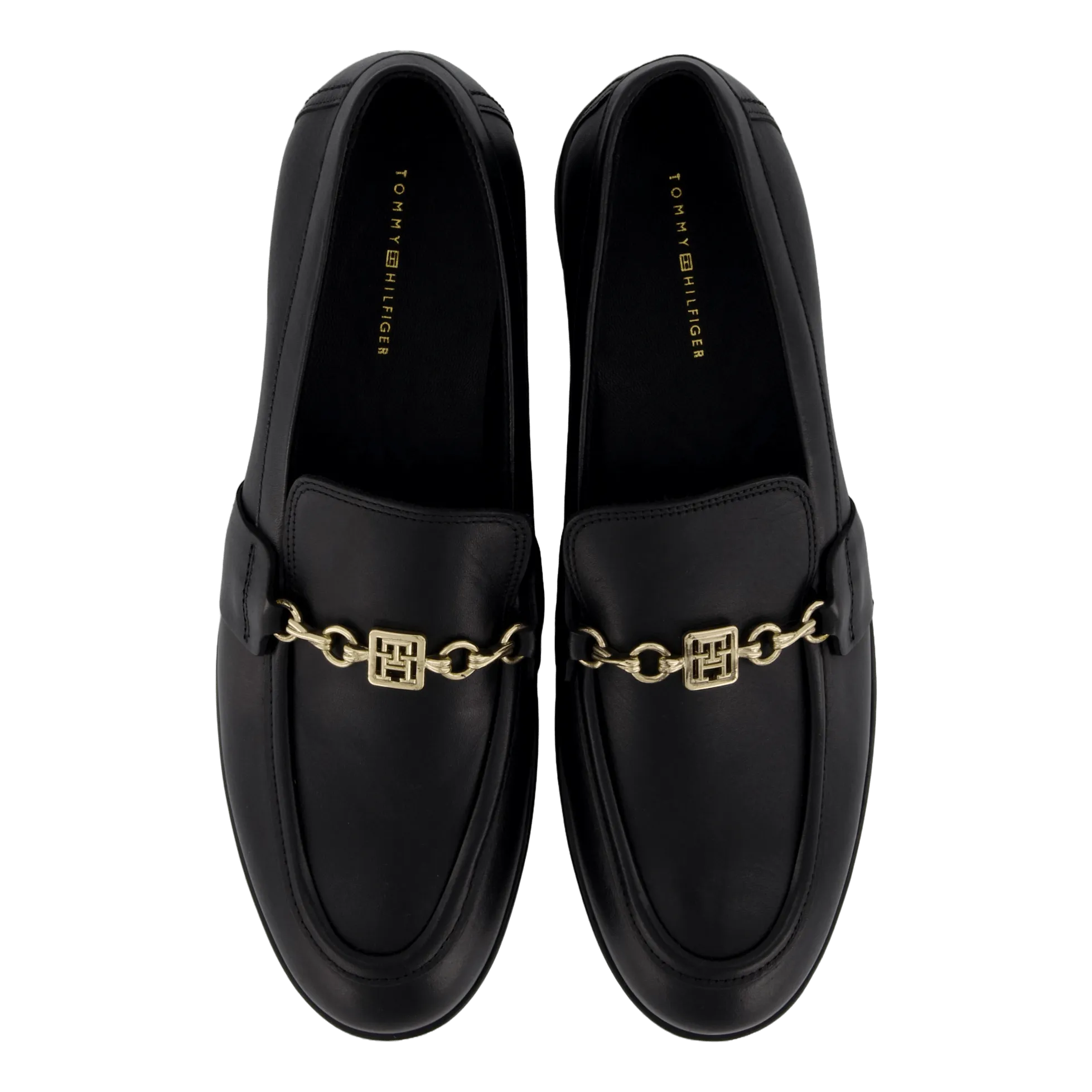 Th Chain Leather Loafer Black