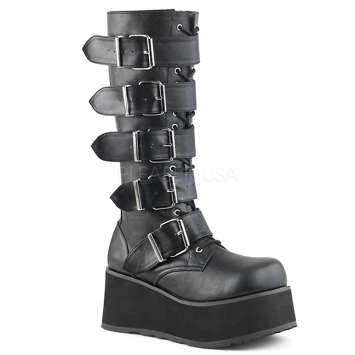 TRASHVILLE-518  Black Vegan Leather