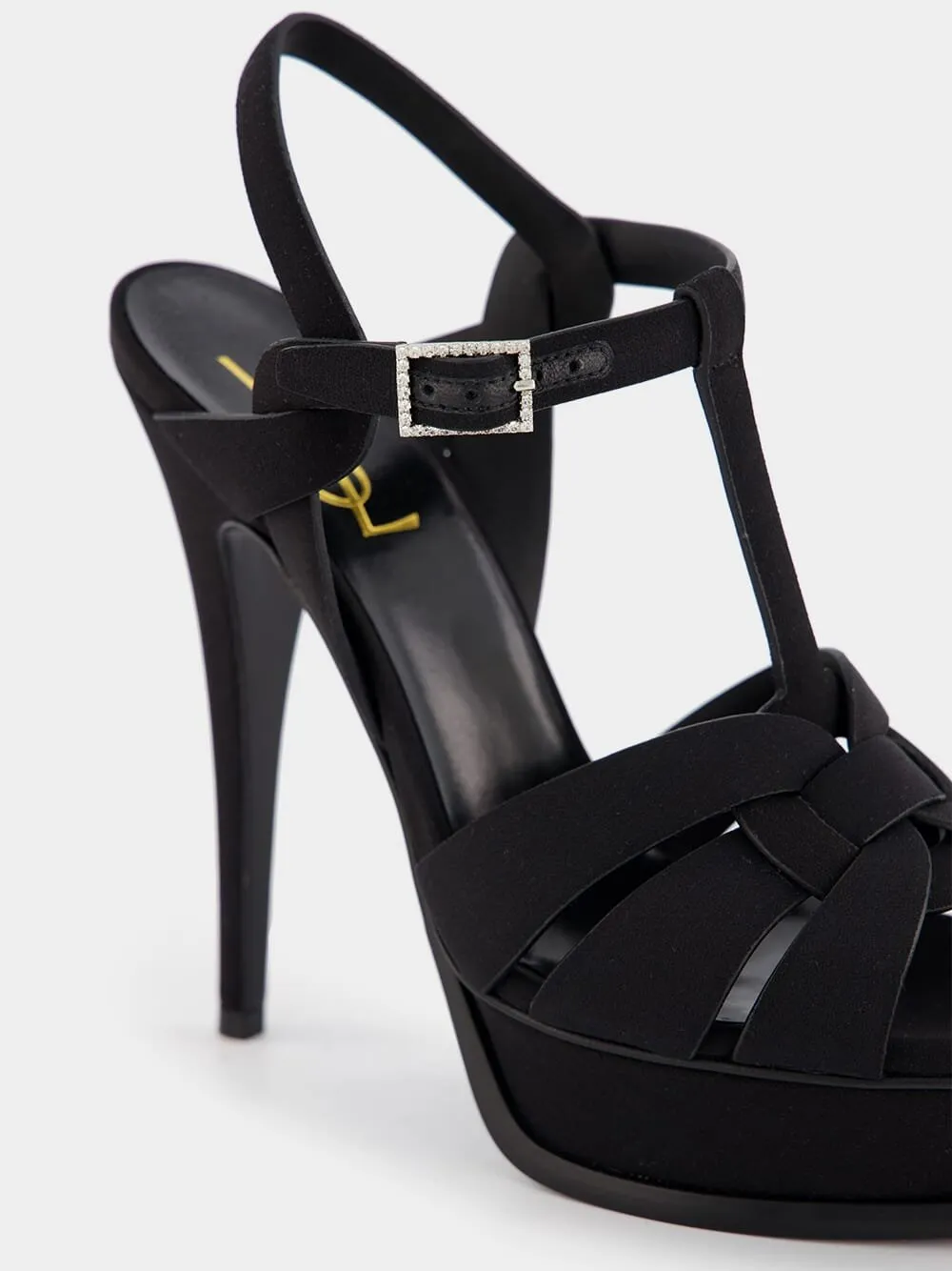 Tribute 105mm Platform Black Sandals