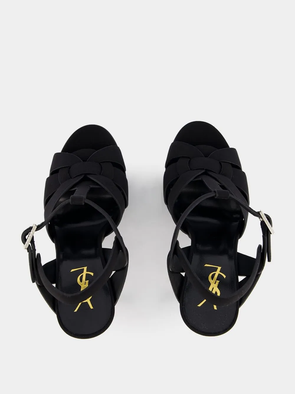Tribute 105mm Platform Black Sandals