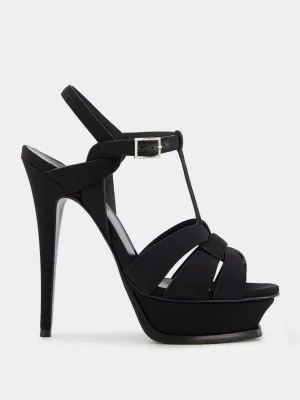 Tribute 105mm Platform Black Sandals