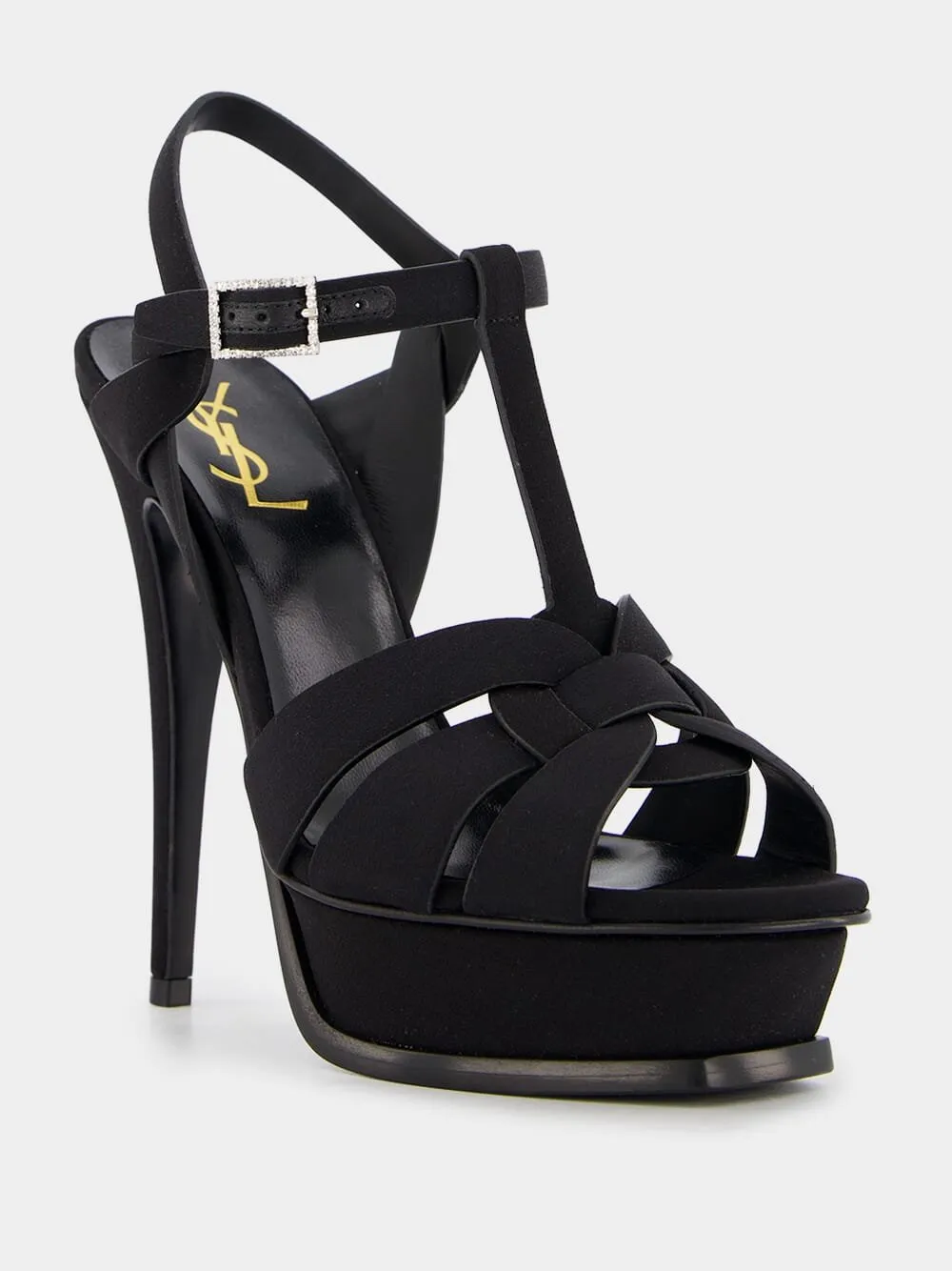 Tribute 105mm Platform Black Sandals