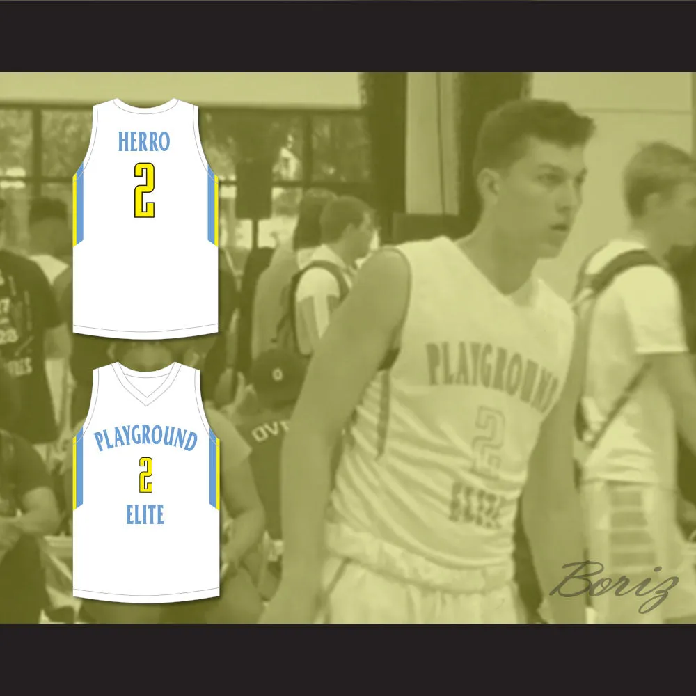 Tyler Herro 2 Playground Elite AAU White Basketball Jersey