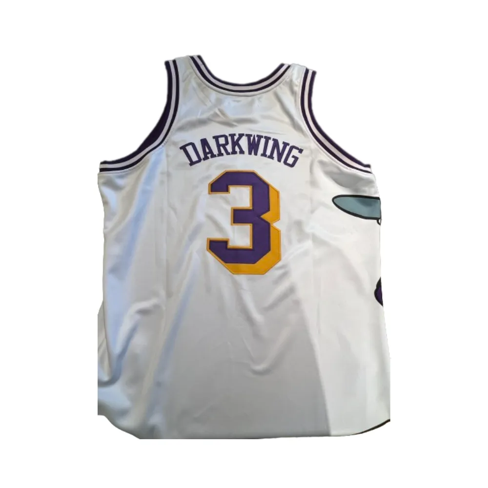 WHITE LOS ANGELES DARKWING DUCK BASKETBALL JERSEY